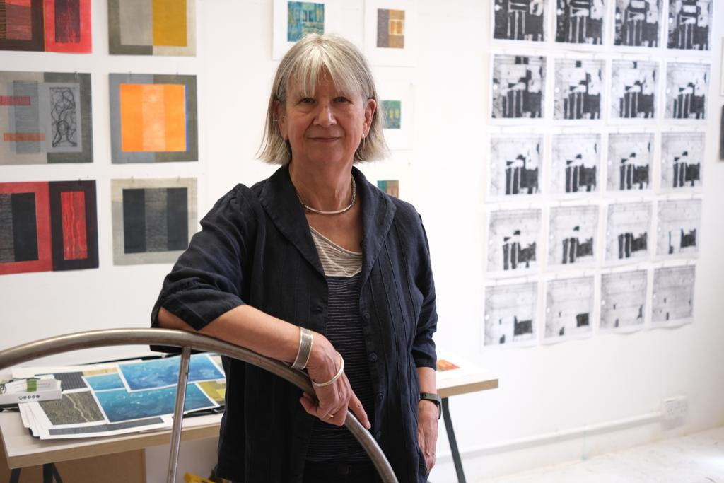 Philomine Wales in her studio